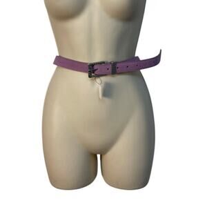 White‎ House Black Market Pink Suede Belt NWT Silver Buckle Large